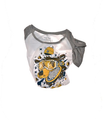 Shirt Ice Bear Yellow 3/4 Raglan Tee 